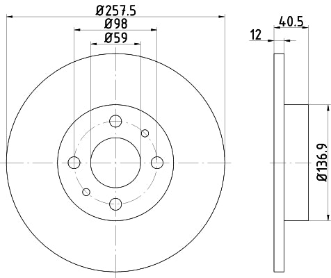 NF PARTS Тормозной диск NF1699114